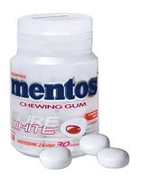 Mentos Gum Pur White Cherry Mint 6 Stück à 60 g Kaugummi