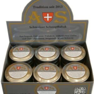 A+S Schweizer  Menthol Snuff  10g x 12