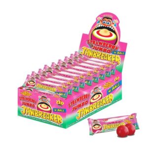 Zed Gum Jawbreaker  Jumbo Strawberry  4x17g x 20