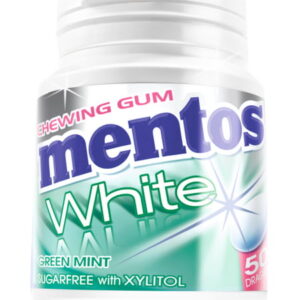 Mentos Gum White  Green Mint  75g  Bottle x 6