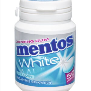 Mentos Gum White  Sweet Mint  75g  Bottle x 6