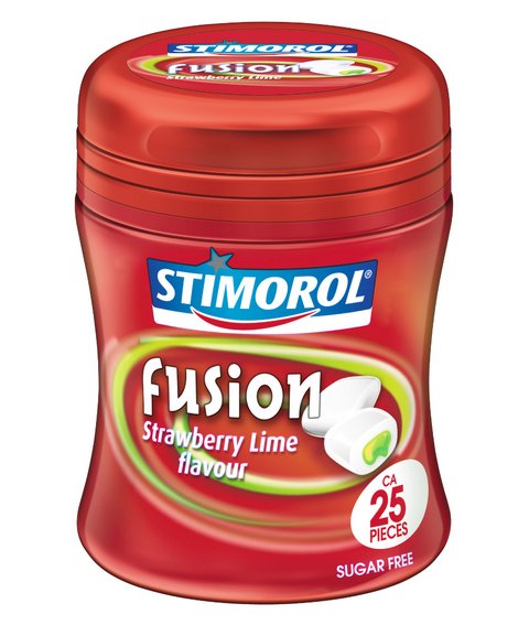 Stimorol Fusion  Strawberry-Lime  55g  Bottle x 6