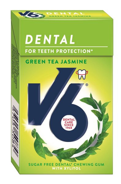 V6 Dental  Green Tea Jasmine  24g  Box x 24