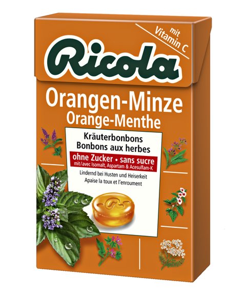 Ricola Box  Orangen-Minze  50g x 20