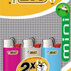 Bic Mini  Feuerzeug ass.  J25, 3 Stk.  Blister x 20