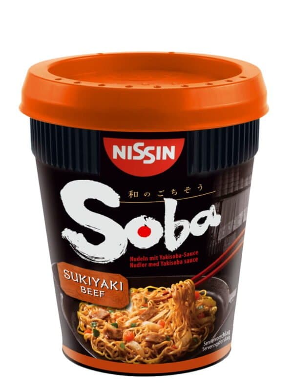 Nissin Soba  Sukiyaki Beef  92g  Cup x 8