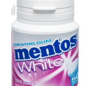 Mentos Gum White  Tutti Frutti  75g  Bottle x 6