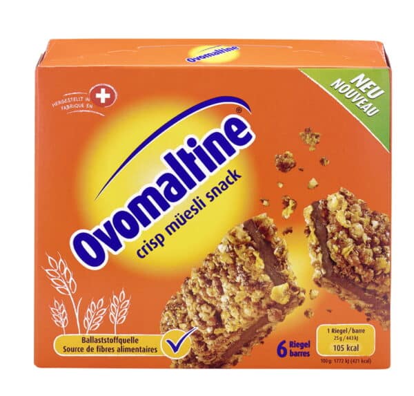 Ovomaltine  Crisp müesli snack  6x25g x 12