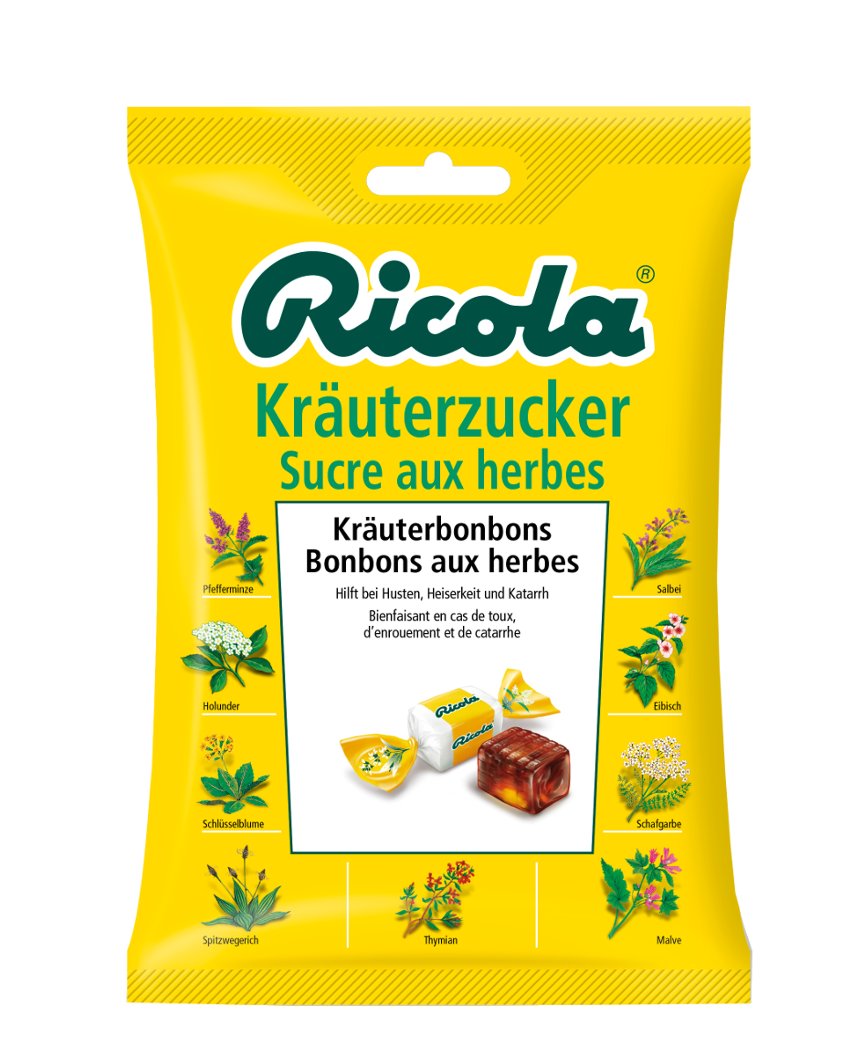 Ricola  Kräuterzucker  83g  Btl. x 12