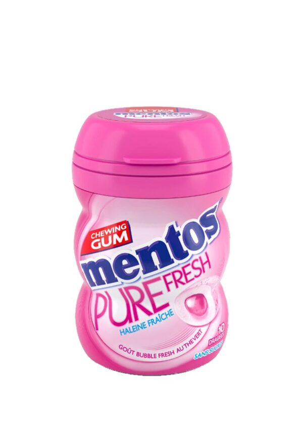 Mentos Gum Nano Pure Fresh Bubble 20g Bottle x 15