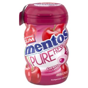 Mentos Gum Pure Fresh Cherry 87g Bottle x 6