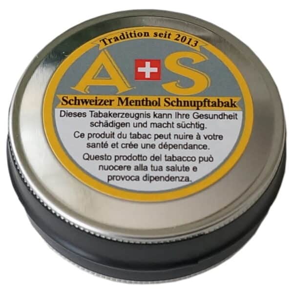 A+S Schnupftabak Menthol-frei 10g Tin x 12