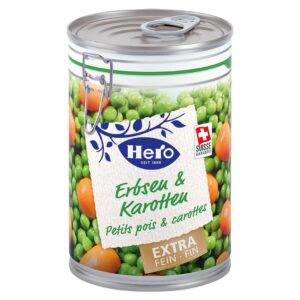 Hero Gourmets Erbsen & Karotten 425g Do x 12