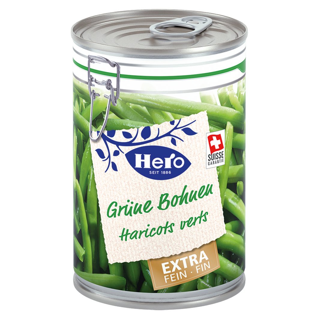 Hero Gourmets Grüne Bohnen 210g Do x 12