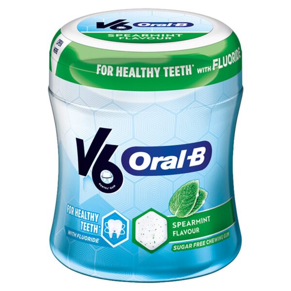 V6 Oral B Spearmint 77g Bottle x 6