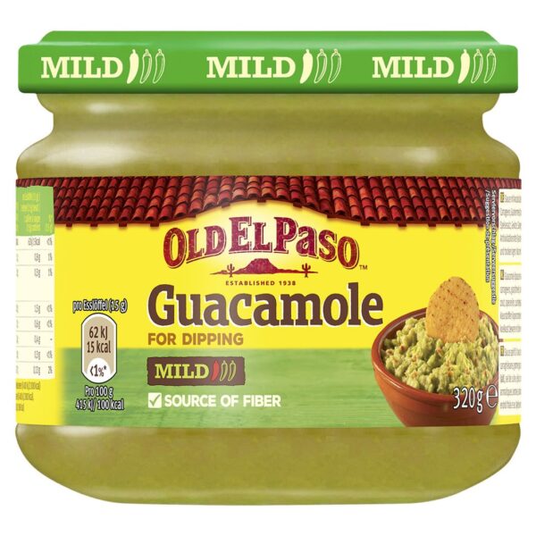 Old El Paso Guacamole Salsa 320g Glas x 6