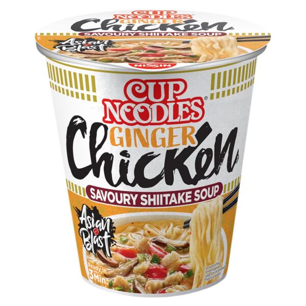 Nissin Noodles Ginger Chicken 63g Cup x 8