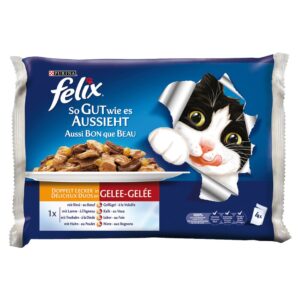 Purina Felix Gelee Fleisch 4x100g x 10