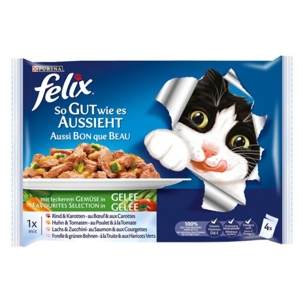 Purina Felix Gelee Gemüse 4x100g x 10