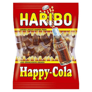 Haribo Happy Cola 120 gramm 30 Beutel leckere Gummibärchen mit Cola Aroma. Fruchtgummi online in der Schweiz bestellen.