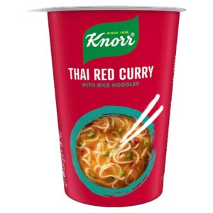 Knorr Thai Red Curry 69g Cup x 8 Becher Reisnudeln