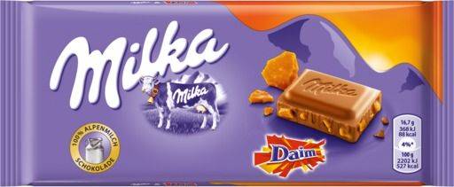 Milka & Daim Schokolade 100 Gramm  22 Tafeln