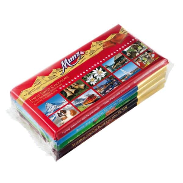 Munz Swiss Premium Schokolade assortiert 5x100 Gramm