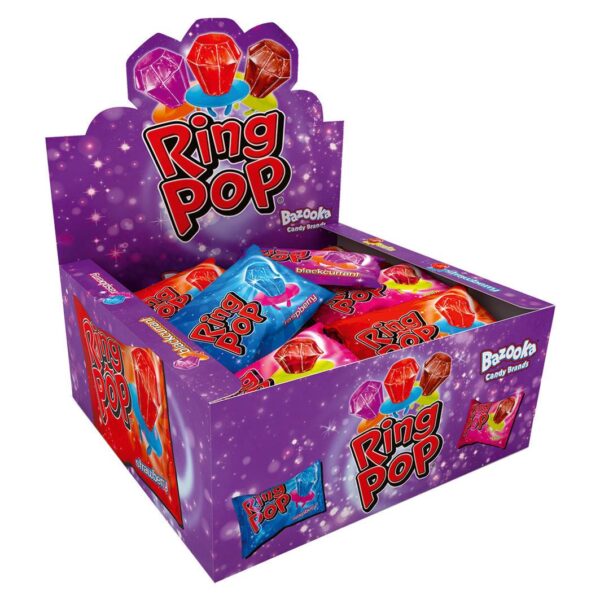 Topps Ring Pop 24 Stück à 10 gramm Schleckstengel Lollipop