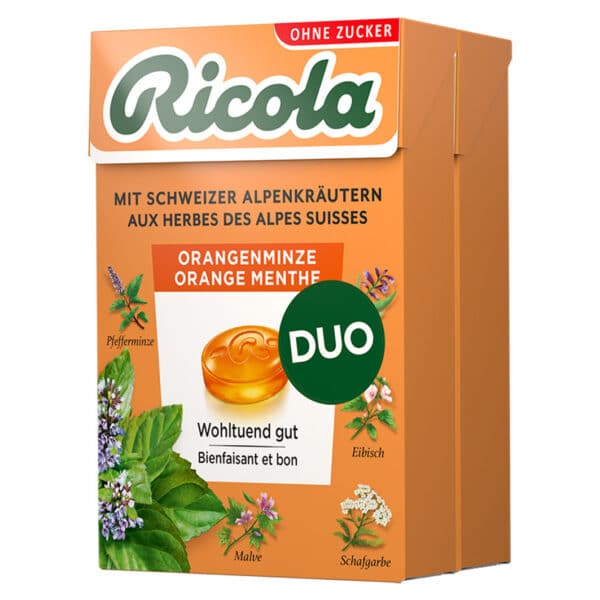 Ricola Box Duo Orangen-Minze 2x50g